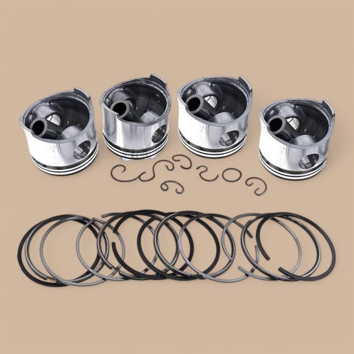 Yanmar STD Piston Kit with Ring Compatible for Yanmar 4TNV98 4TNV98T Komatsu S4D98E-2NFN Engine