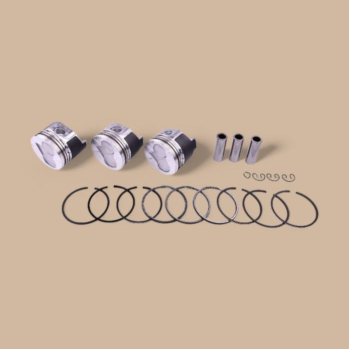 Kubota +0.5mm Piston Set 16060-21910 Compatible for Kubota Engine D1105 V1505 Excavator KX41-2 KX61-2 KX71-3 KX91-2