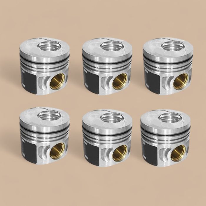 Cummins 6PCS Piston 3922687 Compatible for Cummins Engine 4BTAA 6BTAA 4BT3.9 6BT 6B BGE5.9 4BT