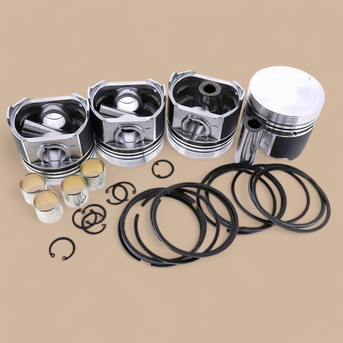 Isuzu STD Piston Kit with Ring Compatible for Isuzu Engine 4BC2 4BC2T Truck NPR NRR NQR ELF Iseki Tractor SX65 T6010 T6000