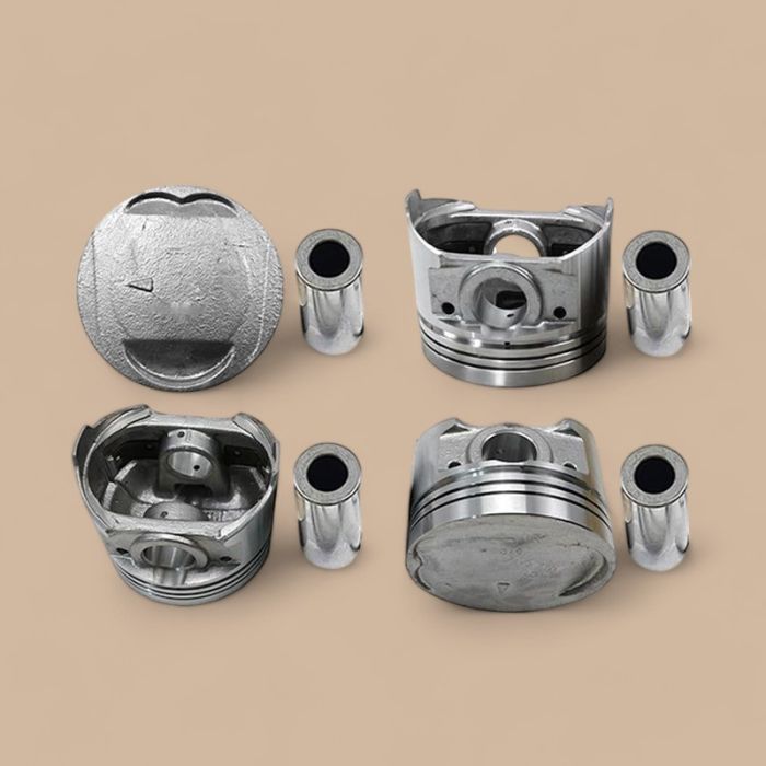 Mitsubishi 4 Sets 0.50mm Piston and Pin Set MD194657 Compatible for Mitsubishi Engine 4G64 4G64A Forklift FG30F14C FG30KAF13E FG35AAF13D
