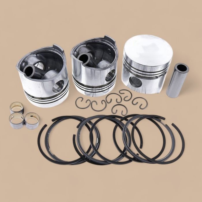 Mitsubishi STD Piston Kit with Ring Compatible for Mitsubishi Engine K3E K3E-31DS K3E-31NS K3E-61SA