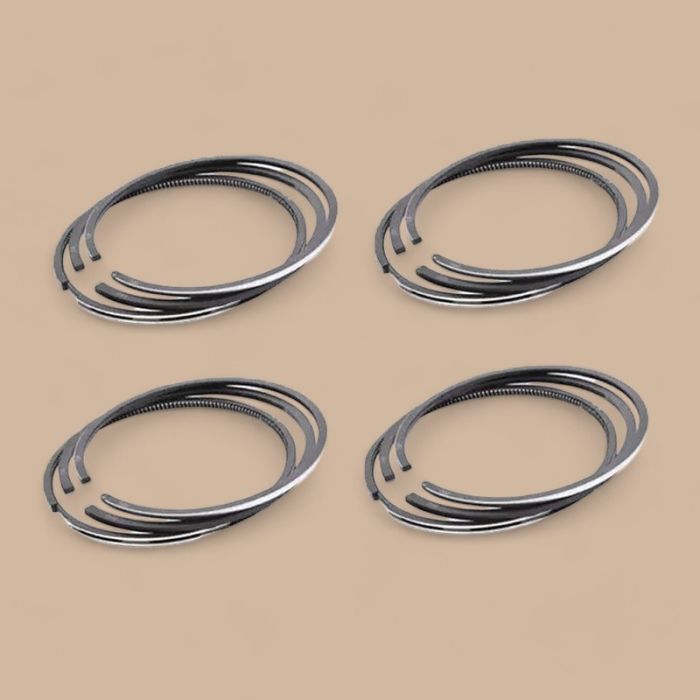Komatsu 4PCS Piston Ring YM129001-22500 YM129001-22950 Compatible for Komatsu 4D88E Yanmar 4TNE88 Engine