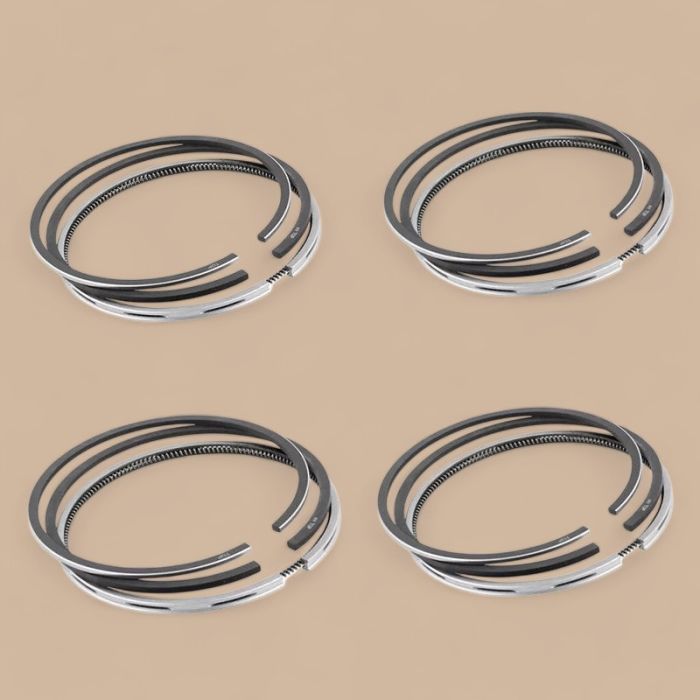 Kubota 4 Cylinder STD Piston Ring Set 16261-21050 Compatible for Kubota Engine V1505 V1505D Excavator KX41-2 KX61-2 KX71-3 KX91-2 U-35