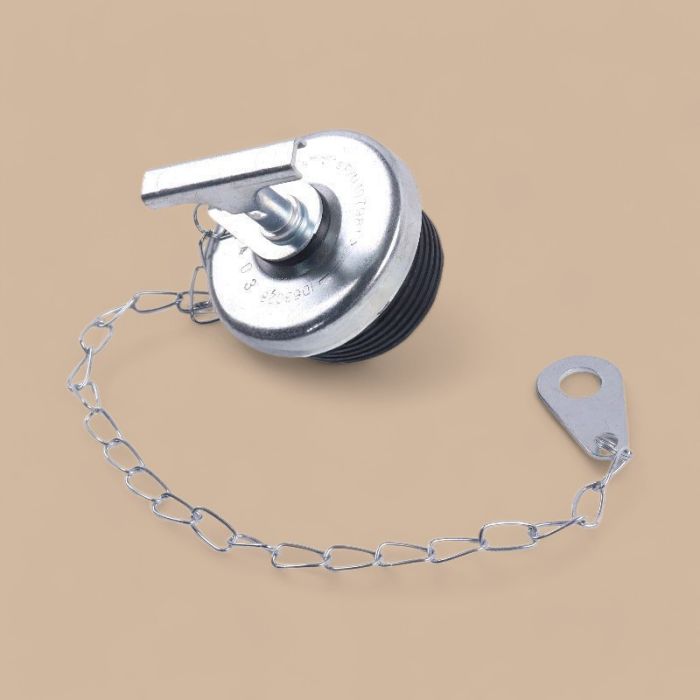 CASE 2" Oil Filter Cap with Chain 107981 Compatible for CASE Engine D-429 Komatsu Excavator MX09 MX15 MX202 MX272 MX352 MX502 Doosan Loader MEGA 500-V