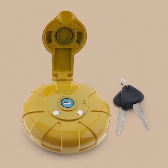Volvo Fuel Cap with 2 Keys VOE14639653 Compatible for Volvo Excavator EC120D EC170D EC200D EC210D EC220D EC340D EC350D EC380D EC750D