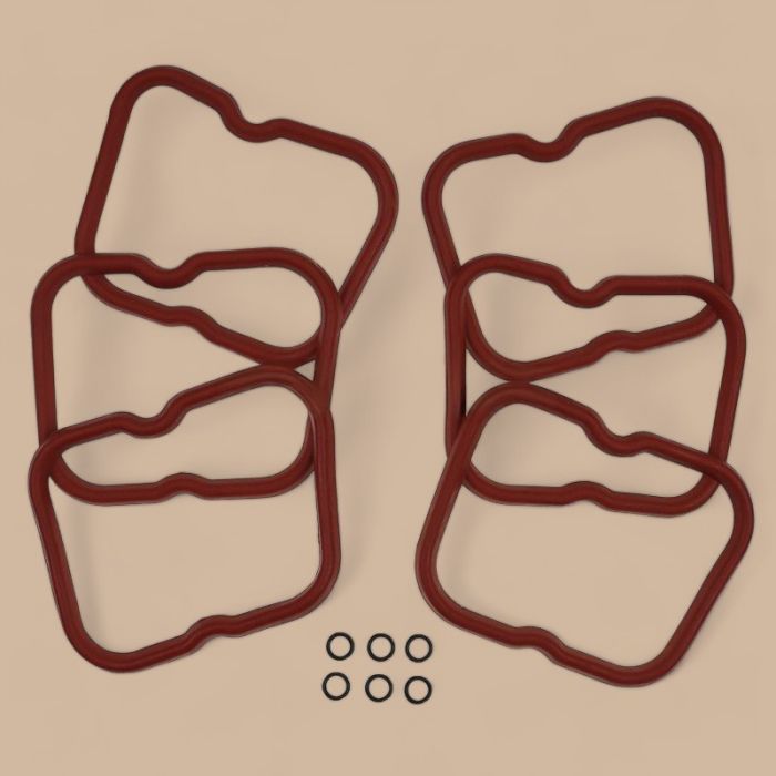 Kobelco 4Pcs Rocker Cover Gasket 2852033 Compatible for Kobelco Excavator ED195-8 SK170-8 SK210-8 SK210LC-8