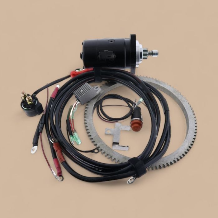 Yamaha Electric Start Motor Kit Flywheel E48CMH Compatible for Yamaha Outboard 48HP Enduro 2 Stroke
