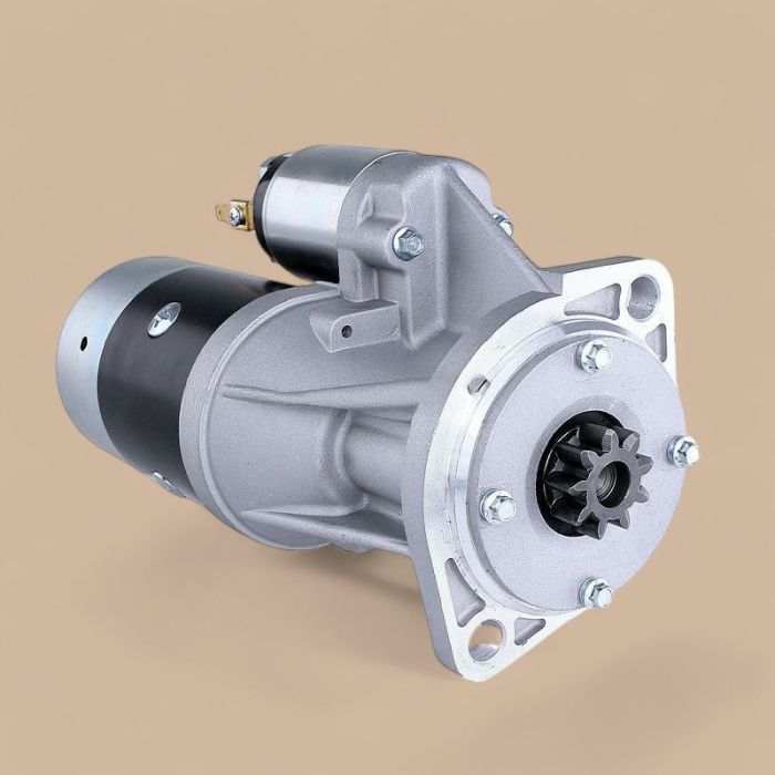 Komatsu 12V 9T Starter Motor YM123900-77010 Compatible for Komatsu Skid Steer Loader CK20 CK25 SK1026 SK1020 Excavator PC75R PC95R PC110R