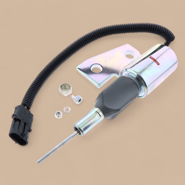 New Holland 12V Fuel Shut Off Solenoid J991167 87420952 Compatible for CASE 580M 60XT 70XT 90XT 688G New Holland U80 LV80