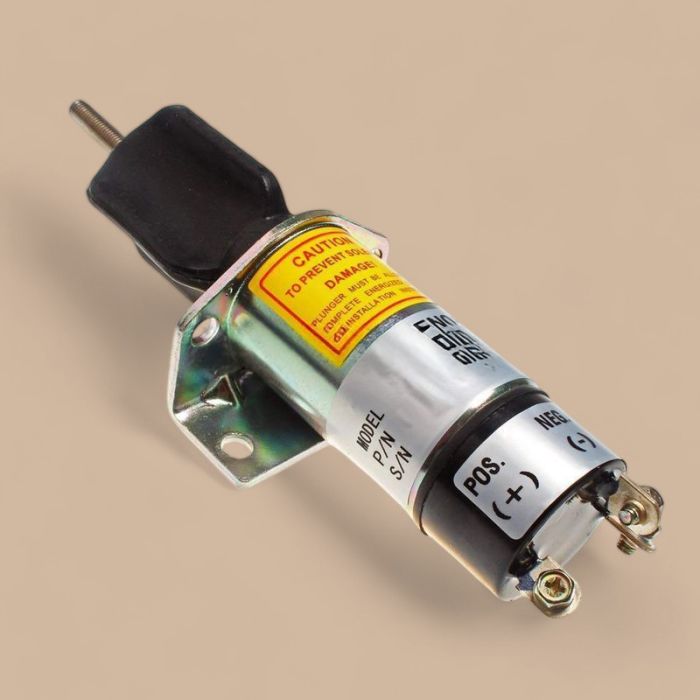 Yanmar 3 Terminals Shut Off Solenoid Valve SA-51571-14 SA-5171-12 1502-12C3U1B1S1A Compatible for Yanmar Kubota Bobcat Diesel Engine