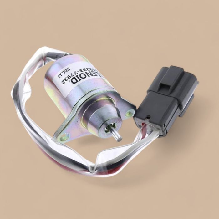 Komatsu 12V Shut Off Stop Solenoid YM119233-77932 Compatible for Komatsu Engine 3D76E-6 3D82AE-6 4D88-6 Excavator PC20MR-2 PC55MR-3 PC75R-2