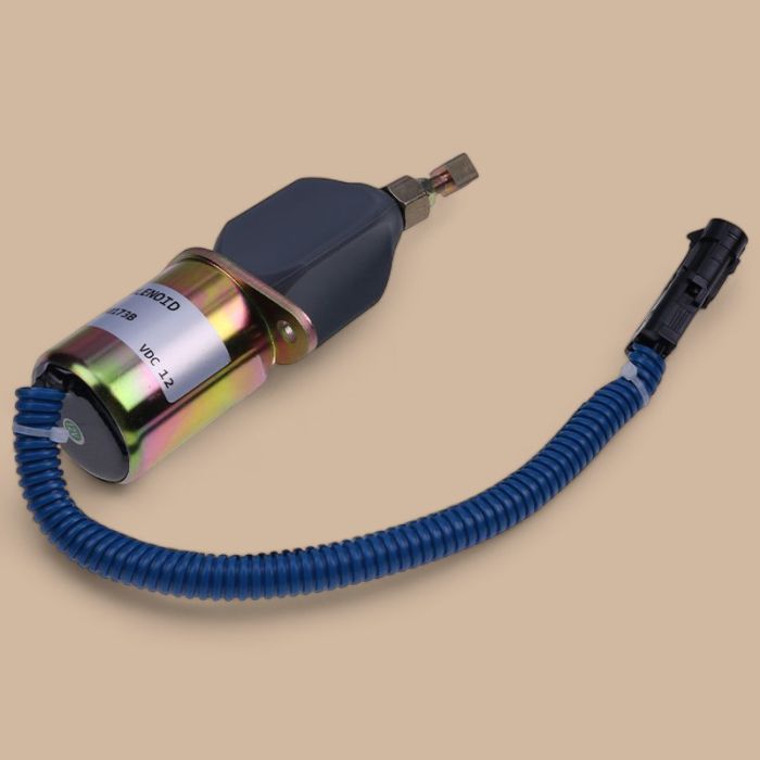 Kubota Stop Solenoid 127973 Compatible for Kubota Engine V2203 Gehl Skid Steer Loader SL4625 4625SX 4625DX