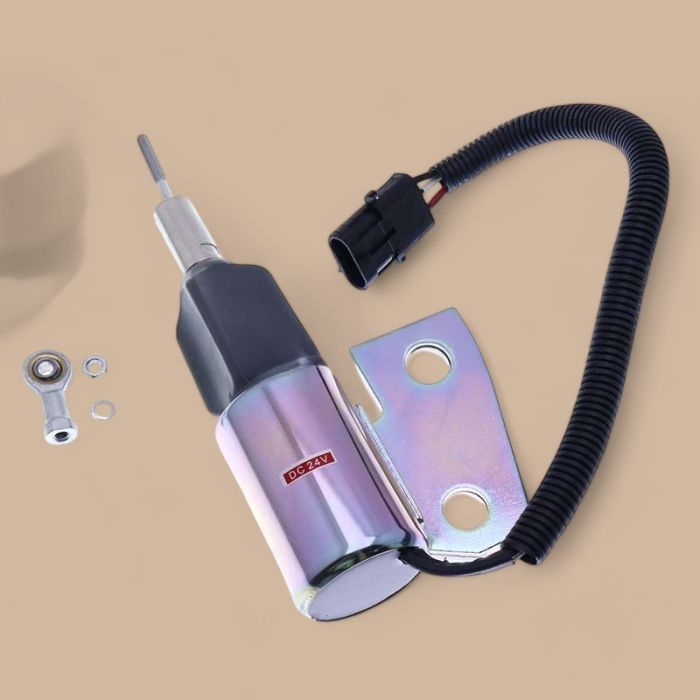 Cummins 24V Stop Solenoid SA-4941-24 3991168 3964628 Compatible for Cummins 4BT Engine Hyundai R130 Excavator