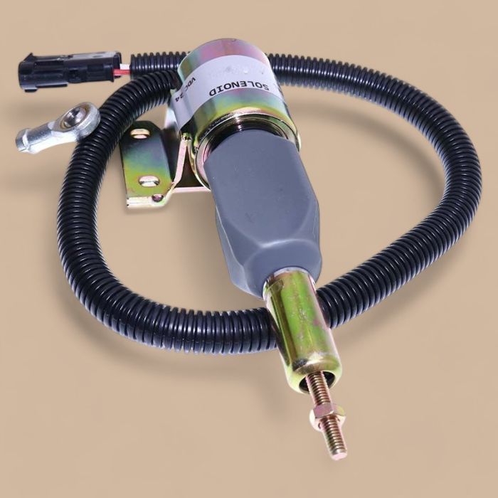 Cummins 24V Fuel Shutoff Solenoid 6735-81-9160 Compatible for Cummins Engine 6BT5.9 Komatsu Excavator PC200