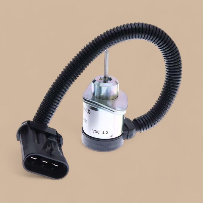 Kubota 12V Stop Solenoid 7000769 1J710-60011 Compatible for Kubota Engine V2607 Bobcat Loader S160 S185 S205 S450 S510 S530 S550 S570 S590 S630 S650 T180 T190 T550 T590 T630 T650