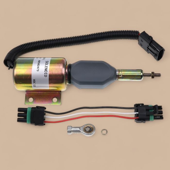 John Deere Fuel Shutoff Solenoid 3926411 SA-4257-12 RE502473 Compatible for Cummins 6CT Woodward John Deere