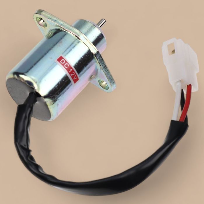Kubota 12V Fuel Shutoff Solenoid 067614-027 Compatible for Kubota Engine D905 D1105 Upright Lift LX31RT LX41RT LX50RT LX31 LX41 LX50