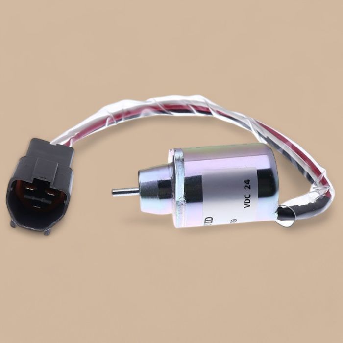 Yanmar Fuel Shut Off Solenoid 1503ES-24S5SUC12S 24V Compatible for Yanmar 4TNV98 4TNV94 Engine Hyundai R80 DH150