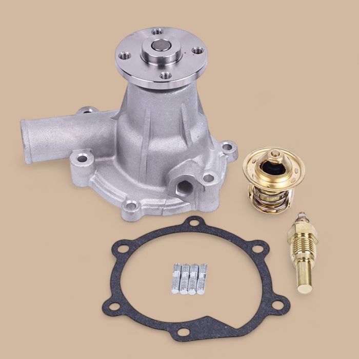 Mitsubishi Water Pump With Gasket 223-0296 223-0297 & Thermostat 223-0300 & Sensor 223-0309 Compatible for Mitsubishi Engine L3E Caterpillar CAT Excavator 301.6C 301.8C