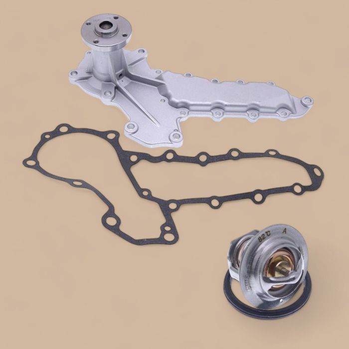 Kubota Water Pump 16412-73030 with Thermostat 1E401-73012 Compatible for Kubota Engine D1302 D1402 D1703 V1903 V2203 V1702 V1902 V2003 V2403