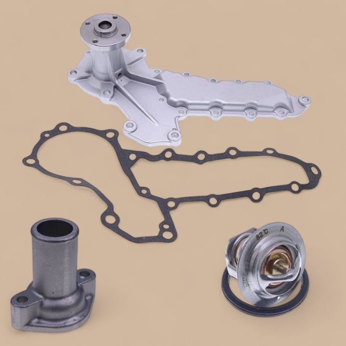 Kubota Water Pump 17331-73030 with Thermostat 15321-73010 Cover 15321-73260 Compatible for Kubota Engine D1302 D1402 D1703 V1903 V2203 V1702 V1902 V2003 V2403