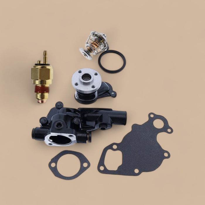 John Deere Water Pump With Gasket & Thermostat & Switch AM878192 M801088 CH15516 Compatible for John Deere 4020 3009 3011 3012 3014 3015 4019 Yanmar 3TNV82A Engine