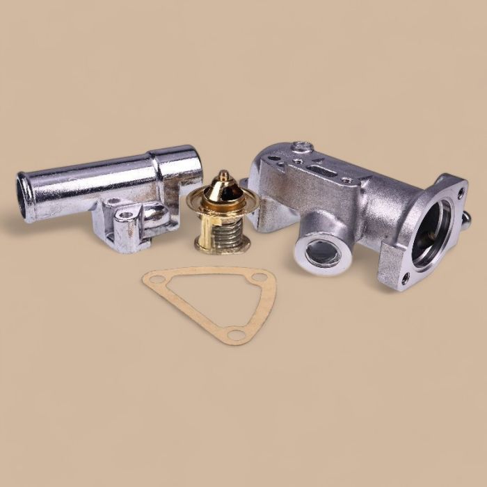 Kubota Thermostat 2500870 Cover 2810945 Complete Water Flange 5001956 554082 Compatible for Kubota Engine D662 D722 Jacobsen Greens King VI V IV Plus