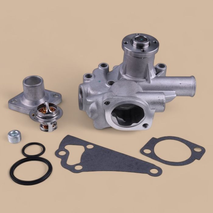 Yanmar Water Pump & Thermostat Kit & Cover 119660-42009 129350-49800 129350-49530 Compatible for Yanmar Engine 3TNE74-DG 3TNE74-HT
