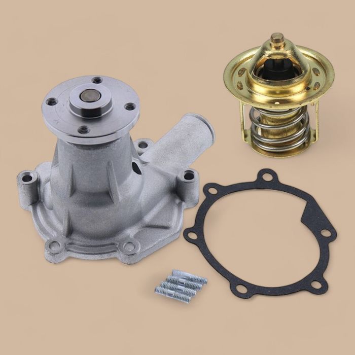 Mitsubishi Water Pump With Gasket 223-0296 223-0297 & Thermostat 223-0300 Compatible for Mitsubishi Engine L3E Caterpillar CAT Excavator 301.6C 301.8C