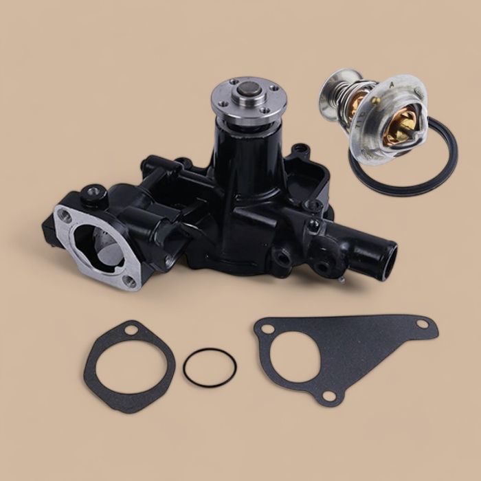 John Deere Water Pump AM882090 & Thermostat M811034 Compatible for John Deere Engine 3016 3013 Excavator 27D 35D 50D Tractor 3036E 3038E