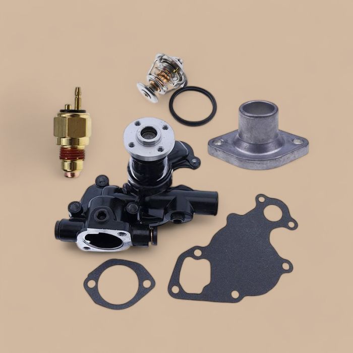 John Deere Water Pump With Gasket & Thermostat & Switch & Cover AM878192 M801088 CH15516 CH15535 Compatible for John Deere Engine 4020 3009 3011 3012 3014 3015 4019
