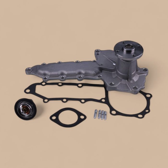 Kubota Water Pump & Thermostat with Gasket 15521-73035 16221-73270 19434-73014 Compatible for Kubota Engine V2203 Excavator KX121-2 KX161-2