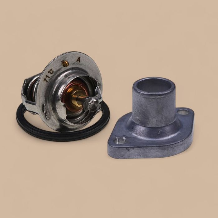 Komatsu Thermostat & Cover YM119717-49800 Compatible for Komatsu Engine 3D76E-6 3D76E-5N-BA Excavator PC22MR-3 PC20MR-2