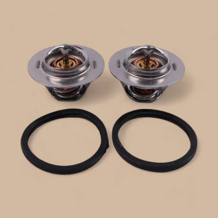 Caterpillar 2 Pieces Thermostat AR48675 RE501052 RE506374 3042303R92 Compatible for John Deere Excavator 110 120 490 595 890 892 160LC 200LC 230LC