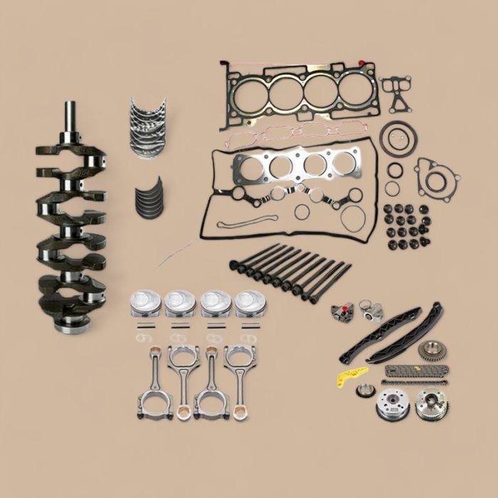 Hyundai Overhaul Rebuild Kit & Crankshaft & 4Pcs STD Connecting Rod & Timing Chain Kit Compatible for Hyundai Engine G4KJ
