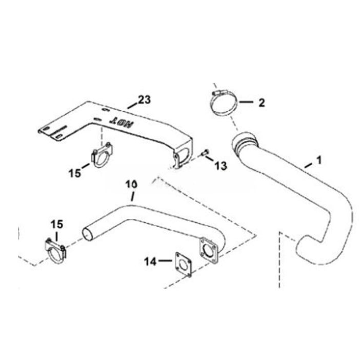 Bobcat Exhaust Tube 7000322 Compatible for Bobcat Excavator 430