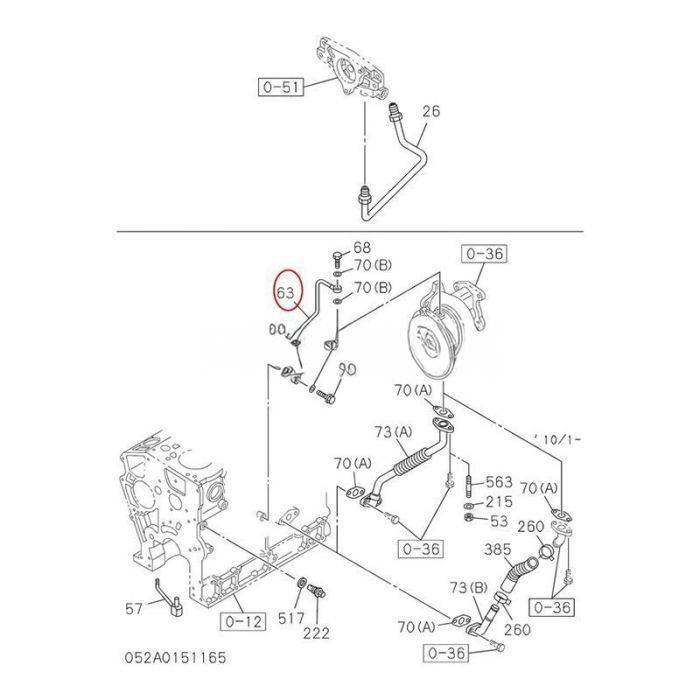 Isuzu Oil Line 8980959780 8980900550 Compatible for Isuzu Engine 4LE2 Hitachi Excavator ZX70-3 ZX75UR-3 ZX75US-3 ZX80LCK-3 ZX85US-3 ZX85USB-3