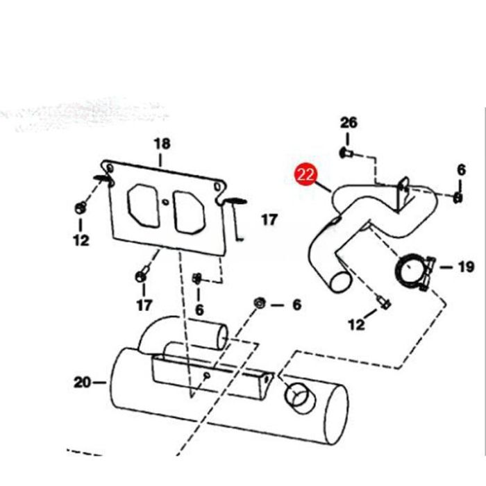 Bobcat Tube Assy Exhaust 6684572 Compatible for Bobcat Toolcat 5600