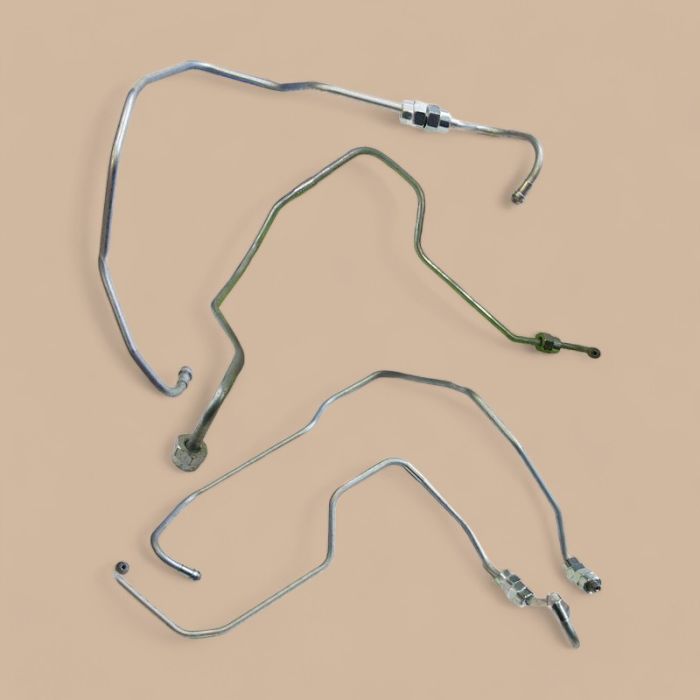 Cummins 4 Pcs Fuel Supply Tube J904204 J904205 J904206 J904207 Compatible for Cummins Engine 4TA-390 4T-390 CASE Excavator 9020 9010B 9020B