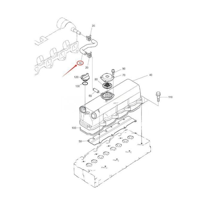 Bobcat Breather Tube 6685524 Compatible for Bobcat AL275 753 7753 B300 BL370 S130 T110 331 E42 5600