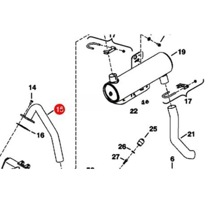 Bobcat Exhaust Tube 6684406 Compatible for Bobcat Excavator 337 341