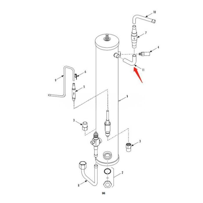 Thermo King Connecting Tube 61-5984 Compatible for Thermo King Transport Refrigeration Precedent C-600 S-600