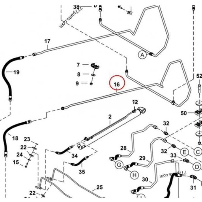 Bobcat Hydraulic Tubeline 7240302 Compatible for Bobcat Loader S450 T450