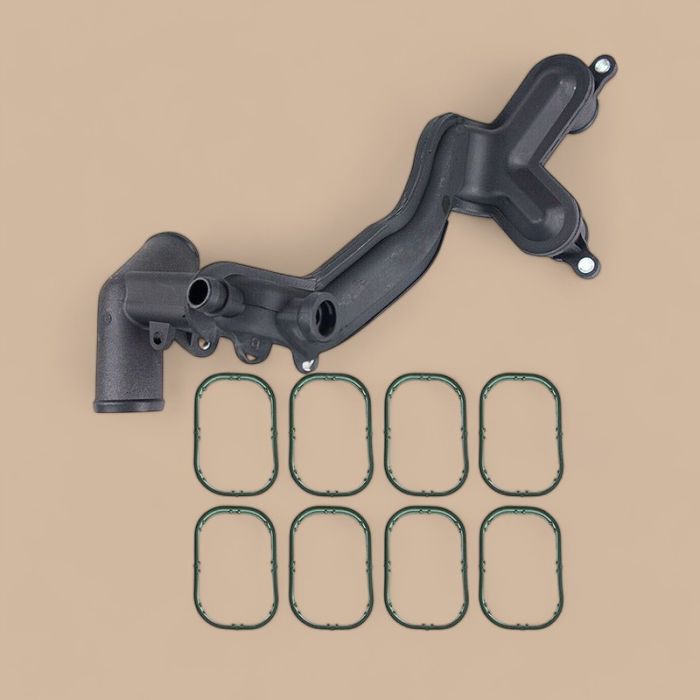 Land Water Pump Outlet Thermostat Crossover Pipe Tube With Gasket LR010881 LR018275 Compatible for Land Range Rover Sport LR4 Full Size HSE