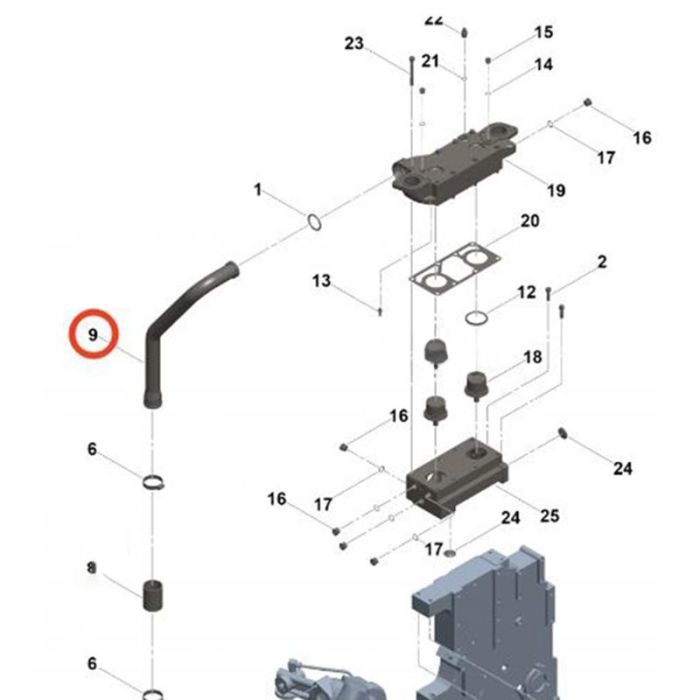 Cummins Water Bypass Tube 3081688 Compatible for Cummins Engine K19 K50 KTA19GC QSK19 QSK19G