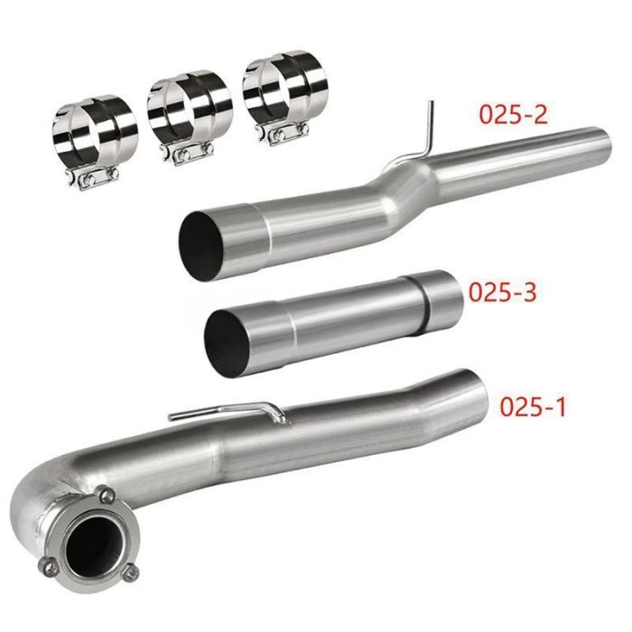 Duramax 4'' 3 Bolt Flanges Cat and DPF Delete Pipe Compatible for Duramax Engine 6.6L LML Chevy GMC Sierra 2500HD 3500HD 2015.5-2016