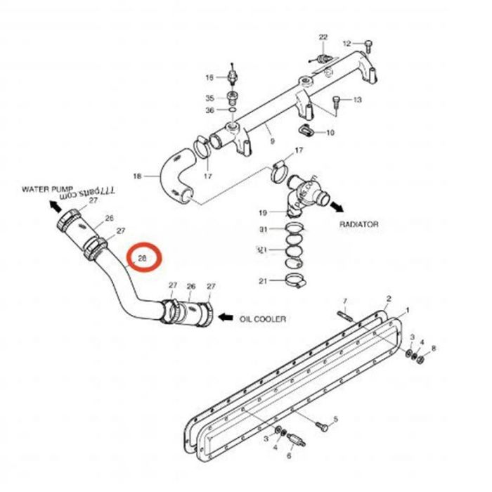 Doosan Cooling Water Line 65.06301-0083 Compatible for Doosan Excavator SOLAR 170W-III SOLAR 300LC-7A Loader DL250A MEGA 250-V
