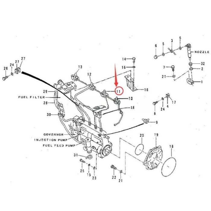 Caterpillar For Caterpillar CAT Excavator 311 311B 312 312B Pipe 5I-7874