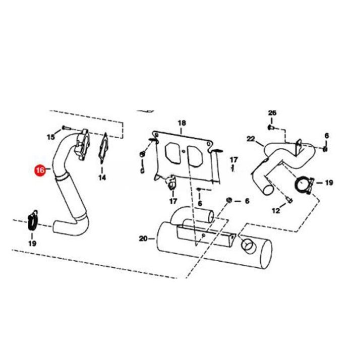 Bobcat Exhaust Tube 6684570 Compatible for Bobcat Toolcat 5600